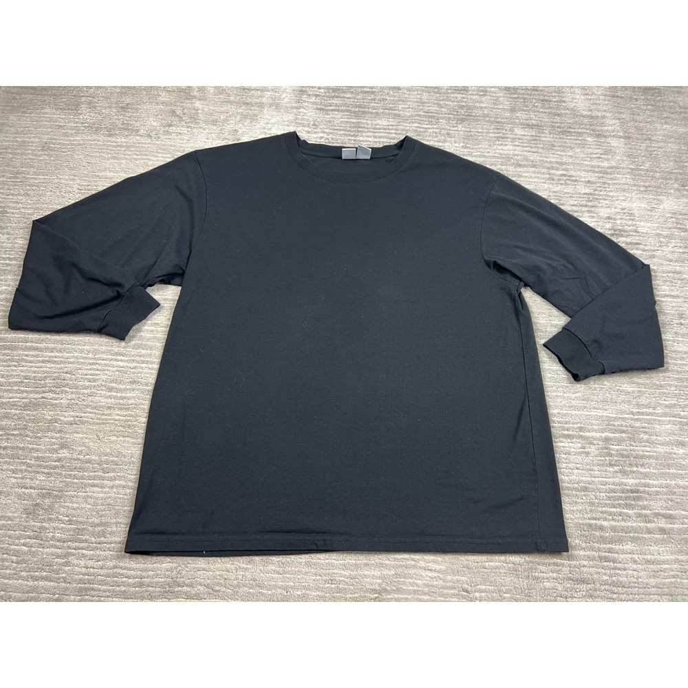 Highland Originals T-Shirt Mens 2X Black Long Sleeve Crew Neck Basic Solid 2XL